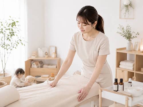暮らしと仕事を両立する女性のイメージ